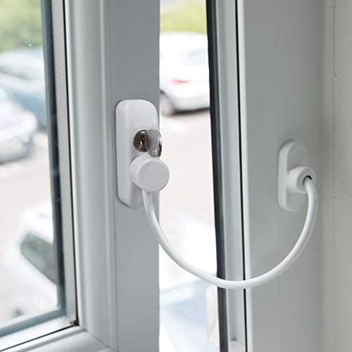 Kamtop Window Restrictor Locks 4 Packs Security Cable