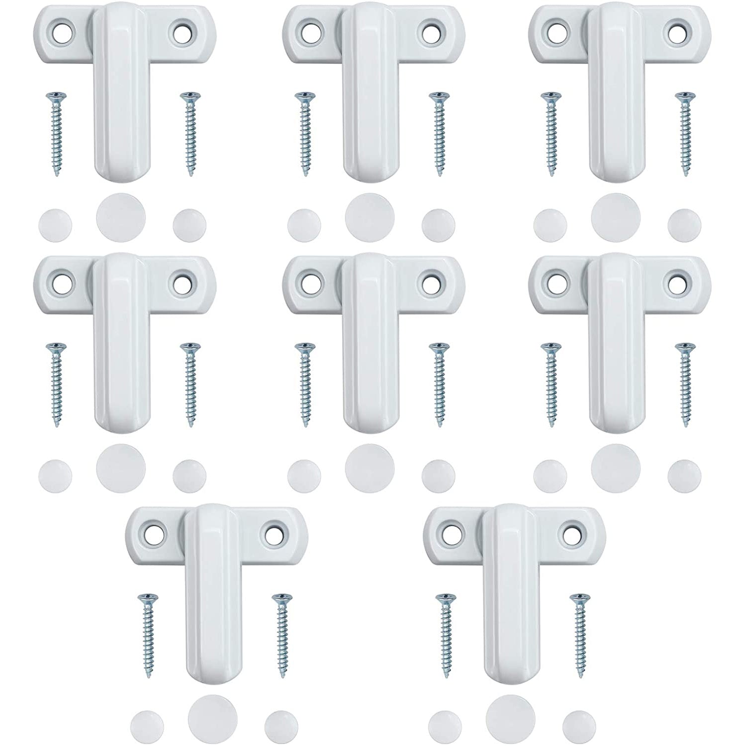 KAMTOP Sash Jammers 8PCS Sash Blockers White Zinc Alloy