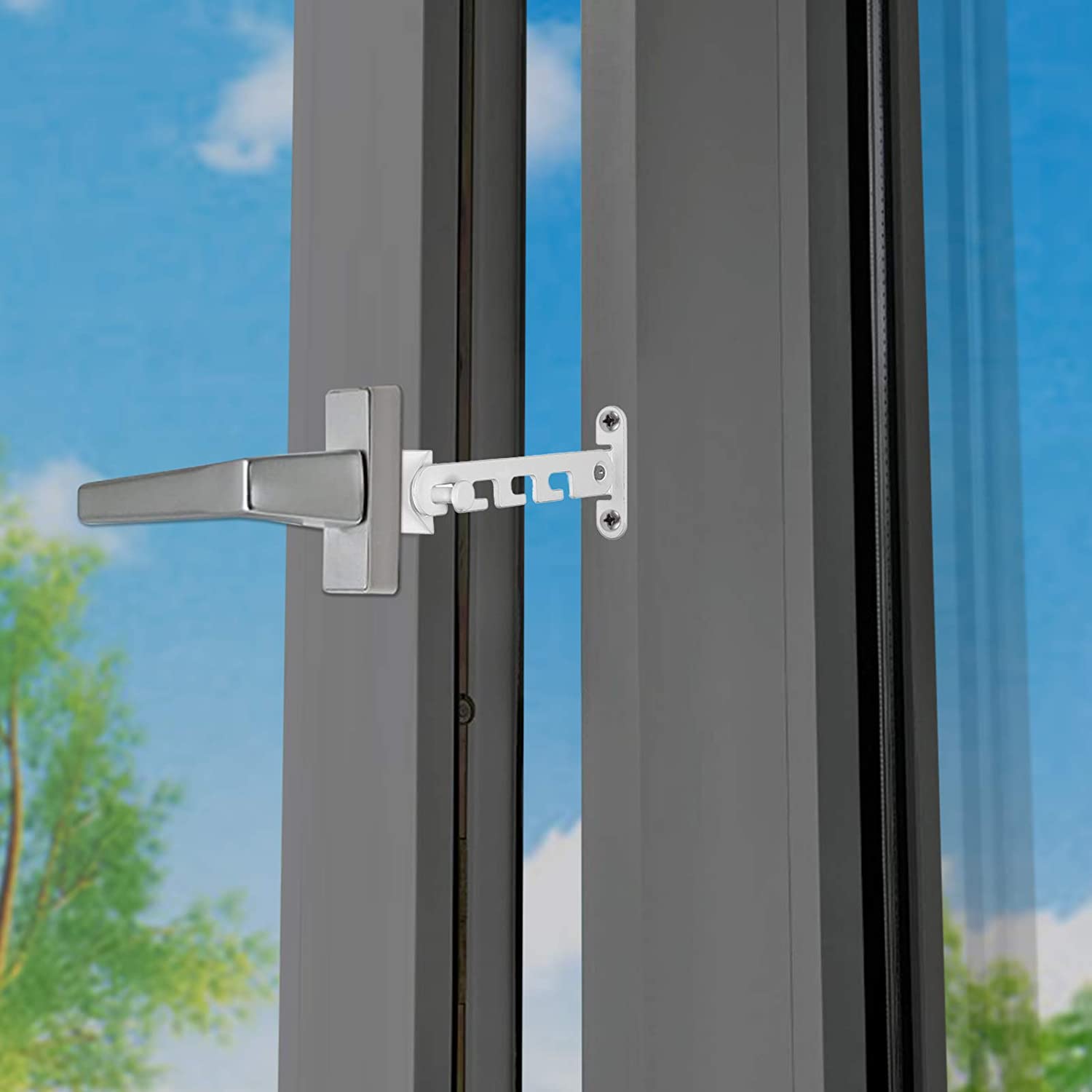 Kamtop 2PCS Window Restrictor Hooks Iron