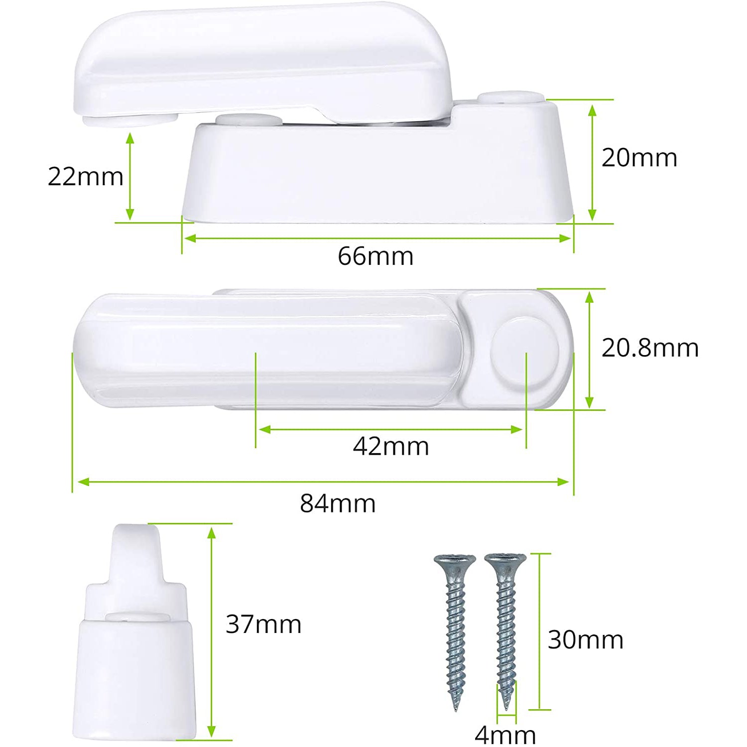 KAMTOP Sash Jammers 4PCS Sash Blockers Aluminum Alloy