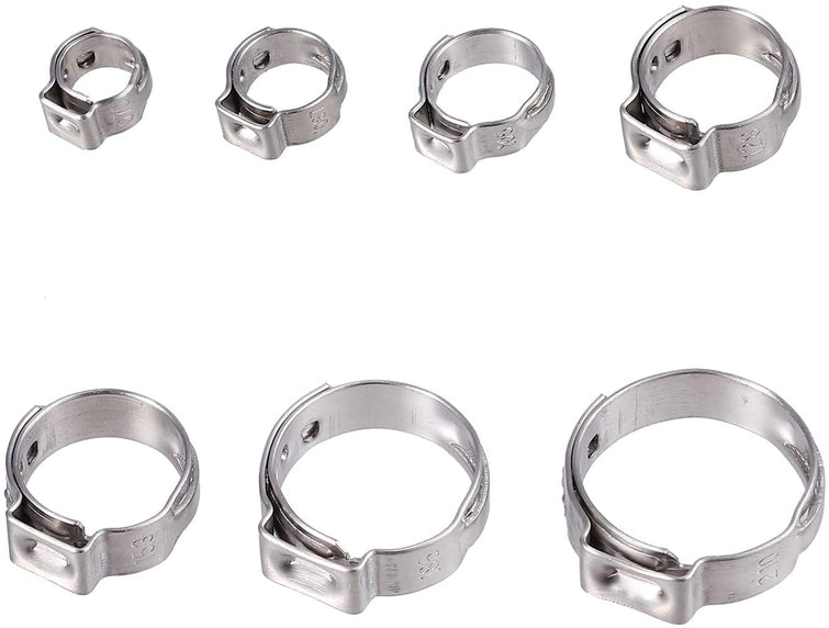 Kamtop 130 PCS Hose Clamps Rings 7-21mm