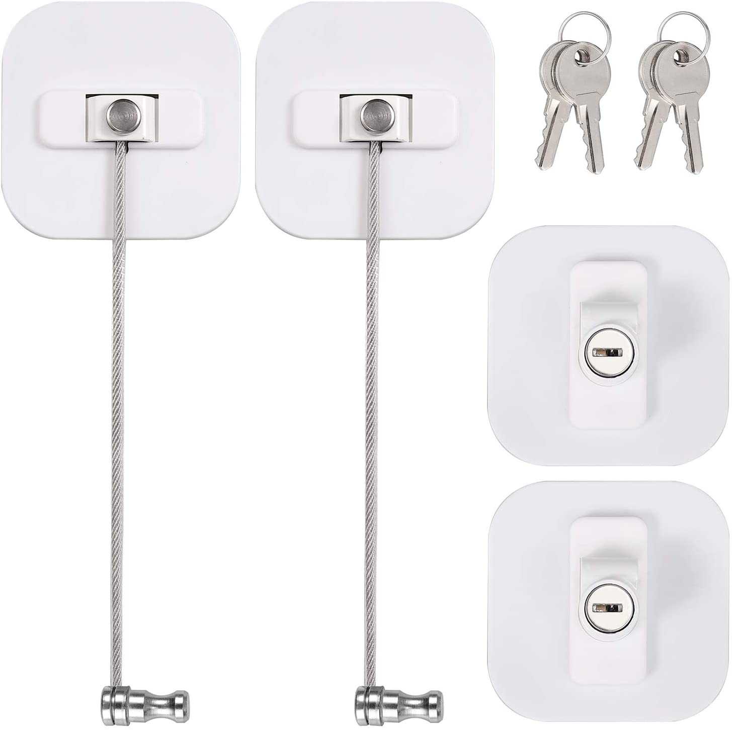 KAMTOP 2PCS Freezer Window Refrigerator Safety Locks