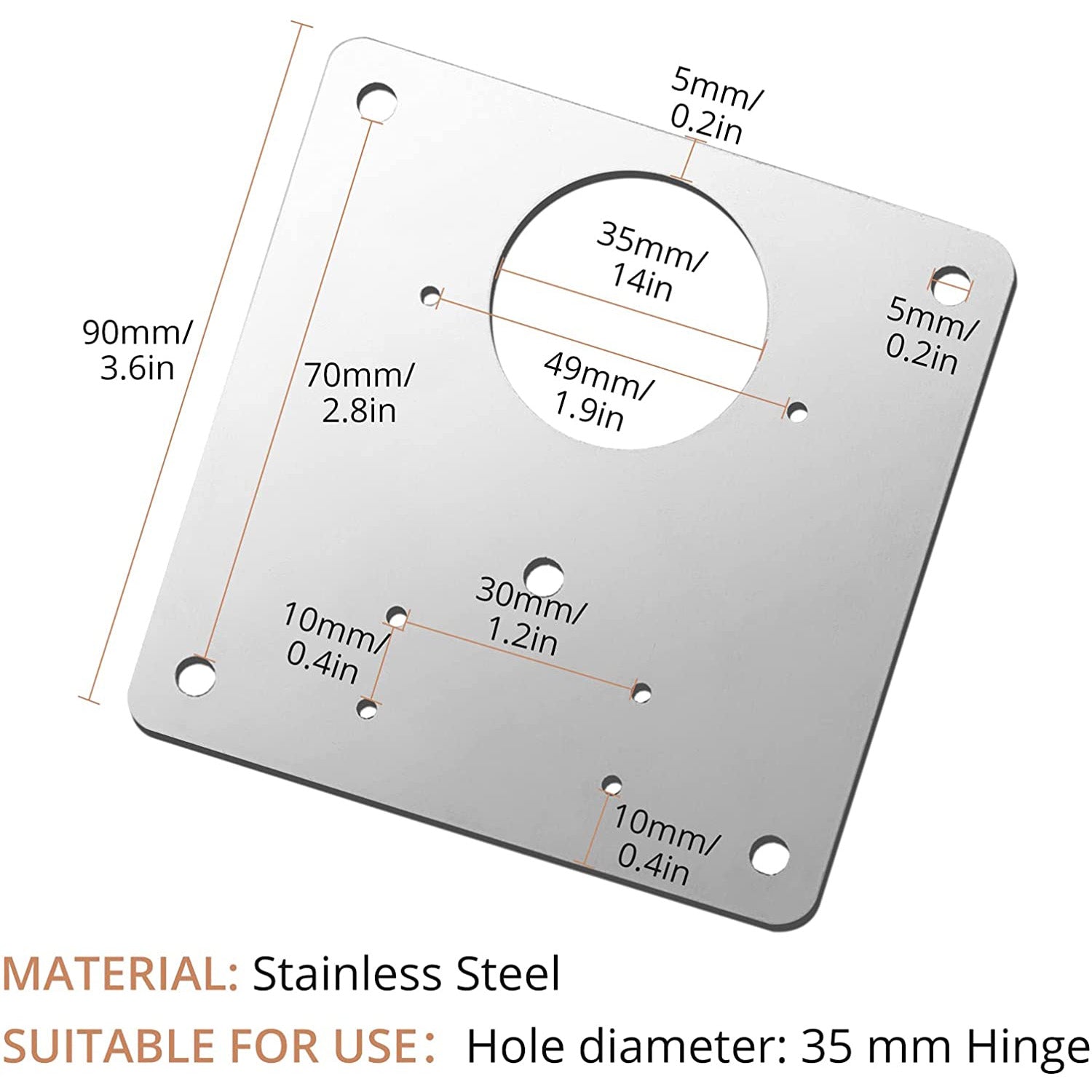 Kamtop 10 Pcs Hinge Repair Brackets