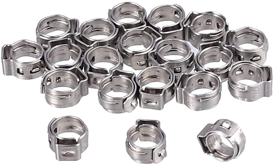 Kamtop 130 PCS Hose Clamps Rings 7-21mm