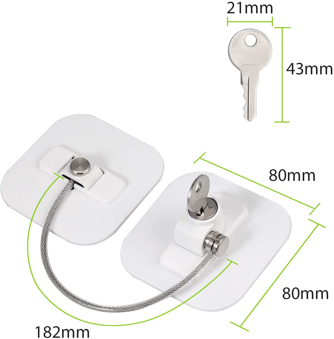 KAMTOP 2PCS Freezer Window Refrigerator Safety Locks