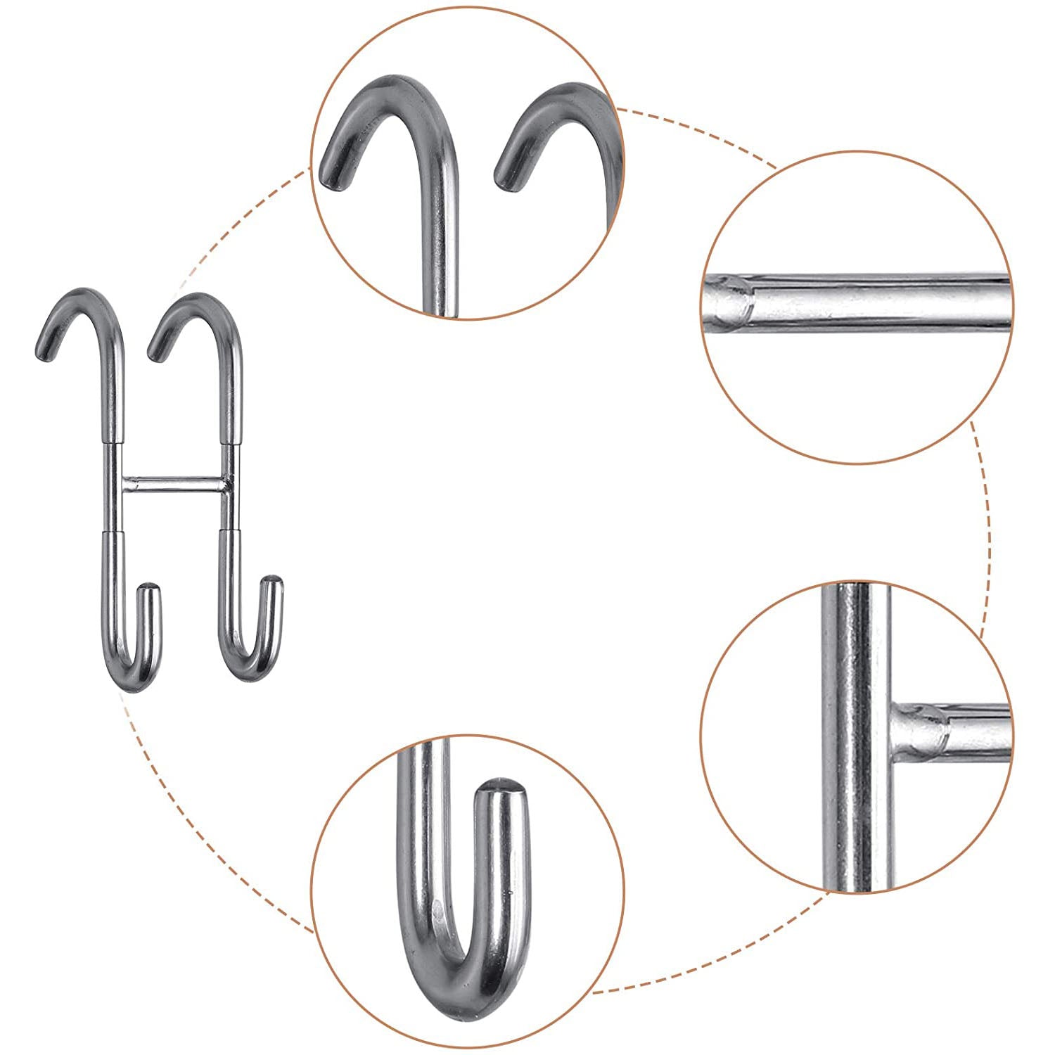 Kamtop 3 PCS Shower Door Hooks Set