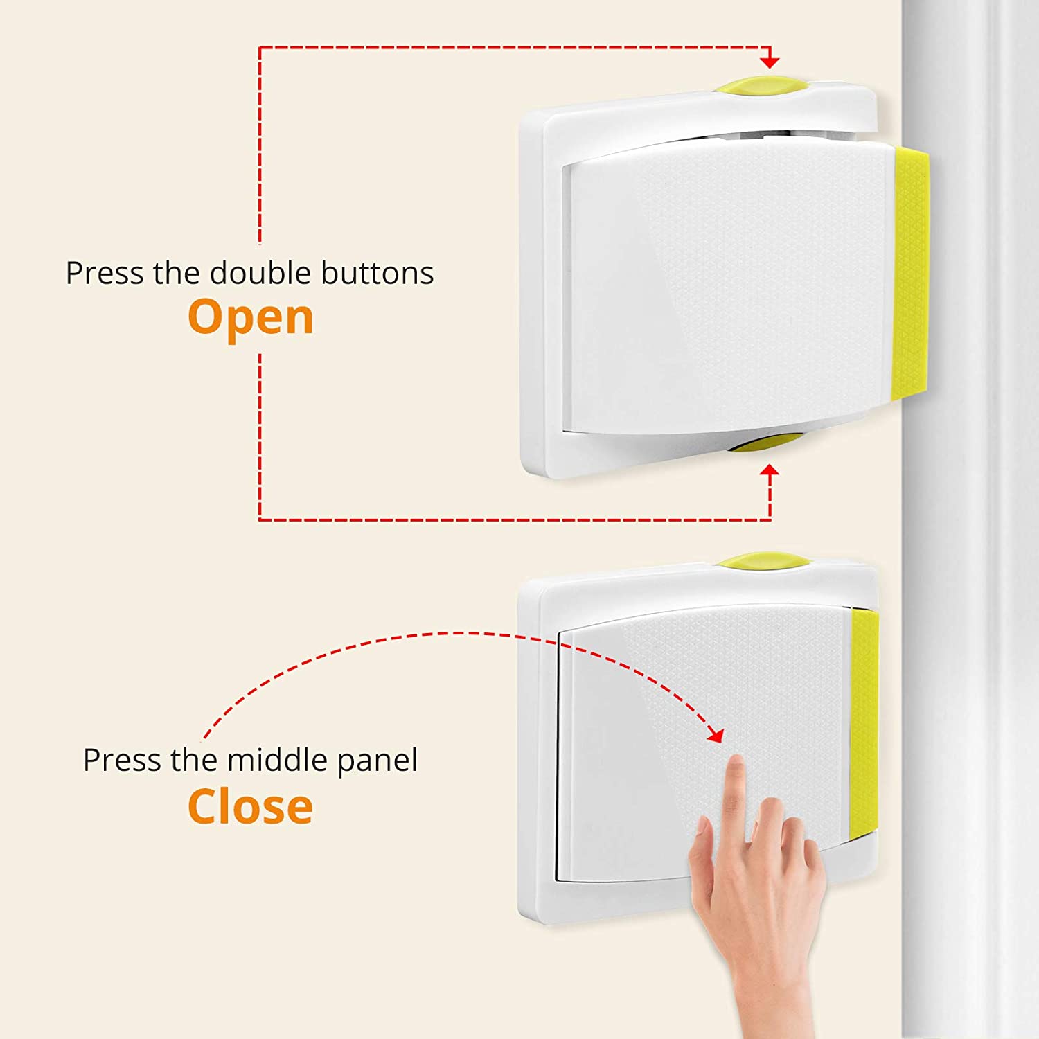 Kamtop 6PCS Sliding Door Lock Baby Safety Slide Green Window Locks
