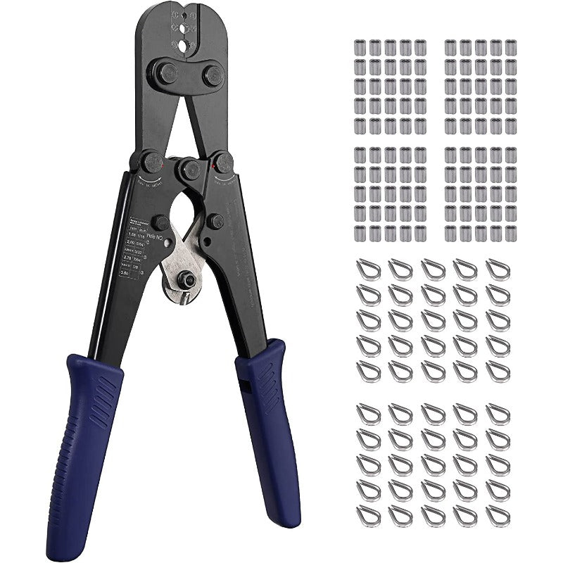 Kamtop 2 in 1 Wire Rope Cutter and Crimper