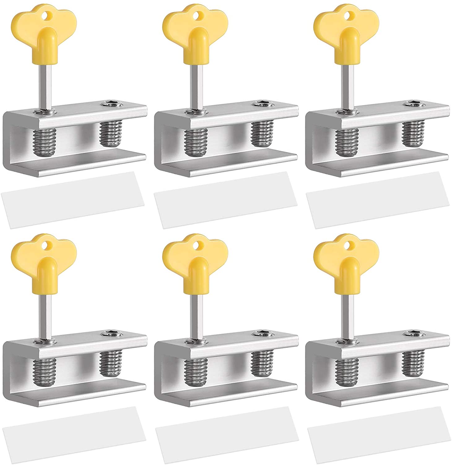 Kamtop 6 Sets Adjustable Sliding Window Double Locks