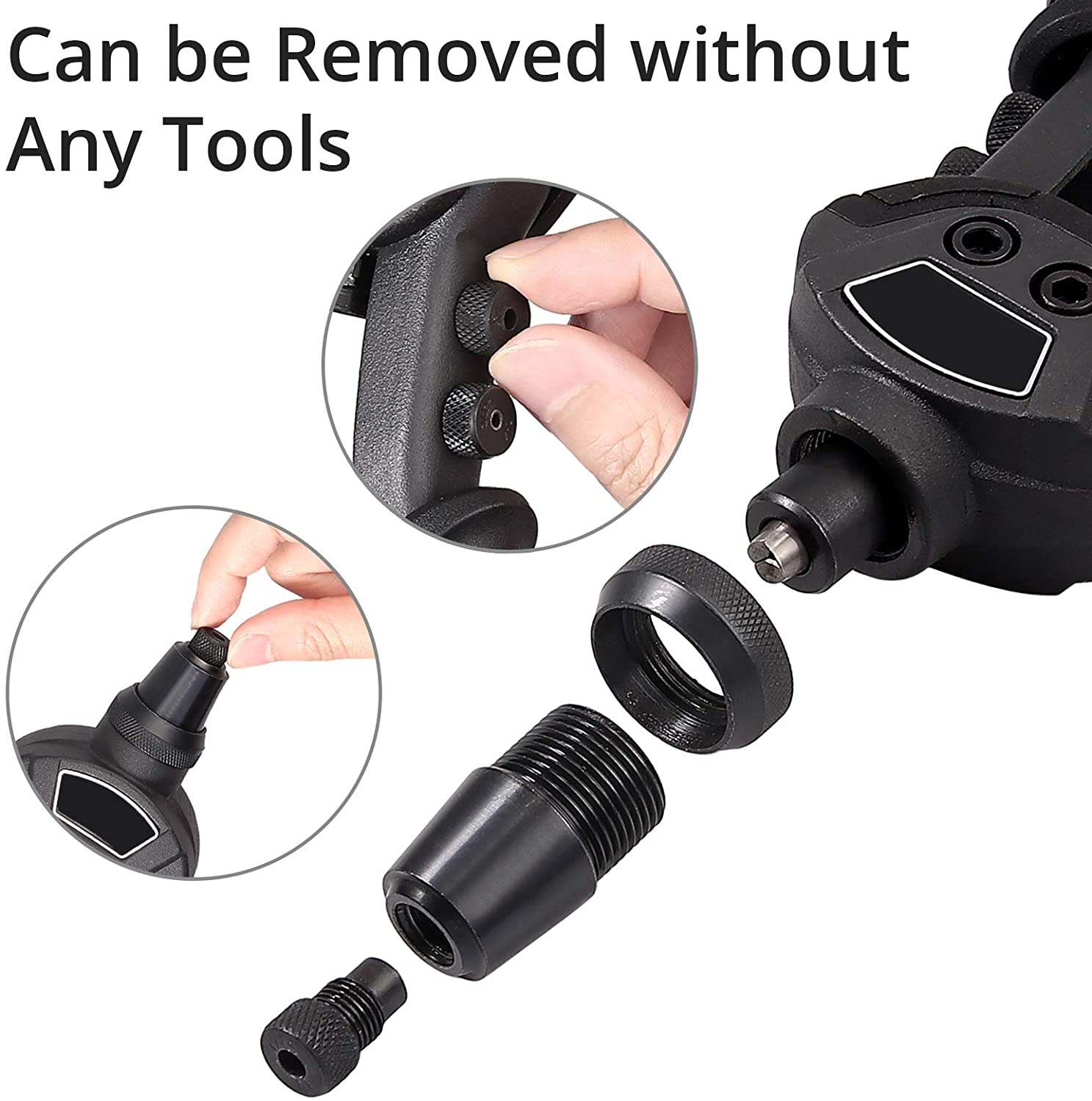 Kamtop 10 Inch Hand Rivet Gun 5 in 1 Hand Riveter Set