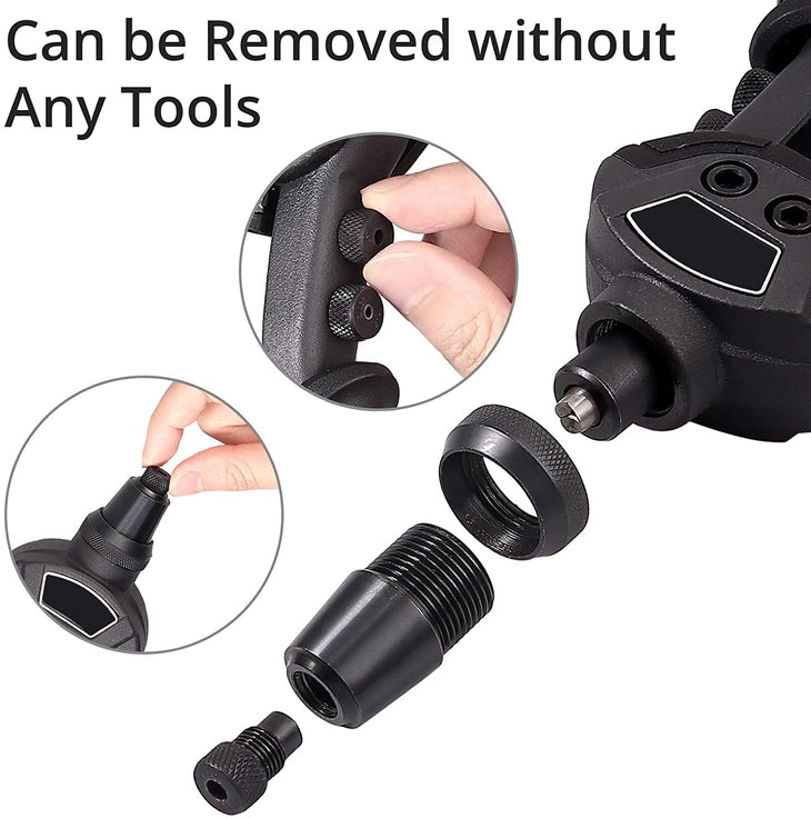 Kamtop 10 Inch Hand Rivet Gun 5 in 1 Hand Riveter Set