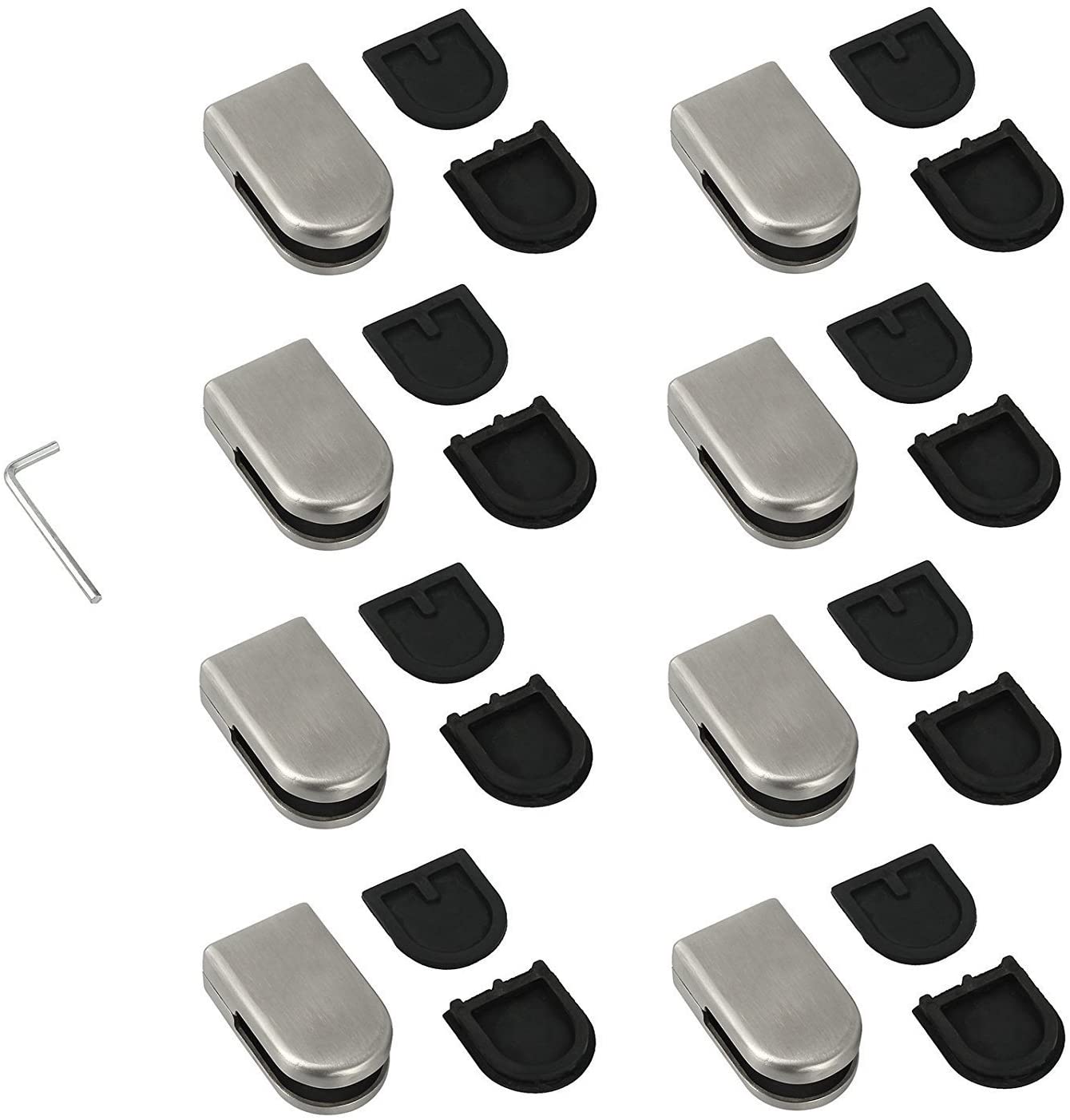 Kamtop Glass Clamps 8 PCS 6-8mm Stainless Steel 304