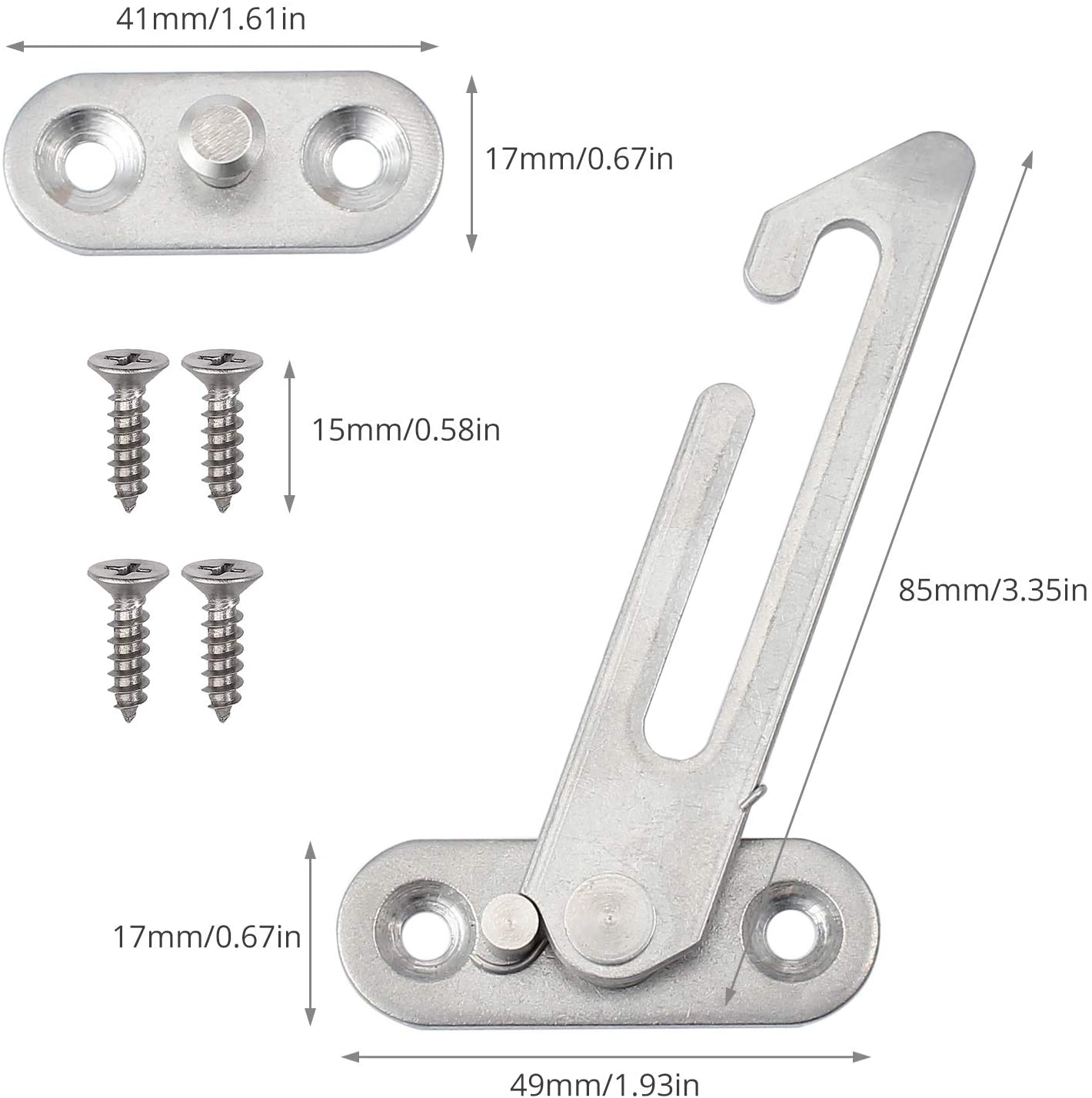 KAMTOP 4PCS UPVC Window Restrictor Locks