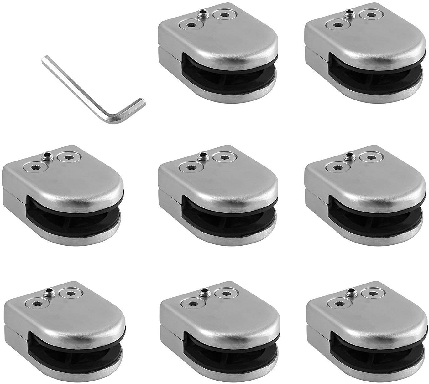 Kamtop Glass Clamps 8 PCS 6-8mm Stainless Steel 304