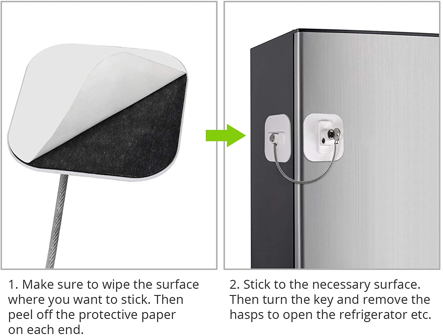 KAMTOP 2PCS Freezer Window Refrigerator Safety Locks