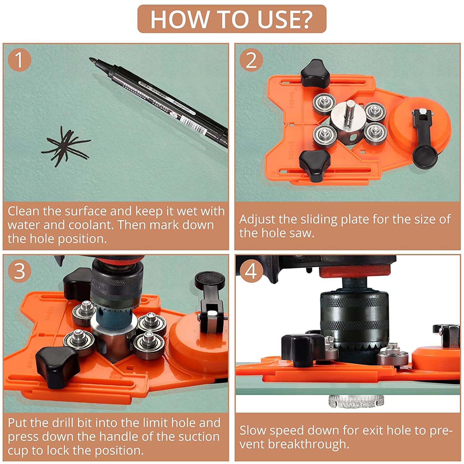 Kamtop Tile Hole Locator Saw Kit