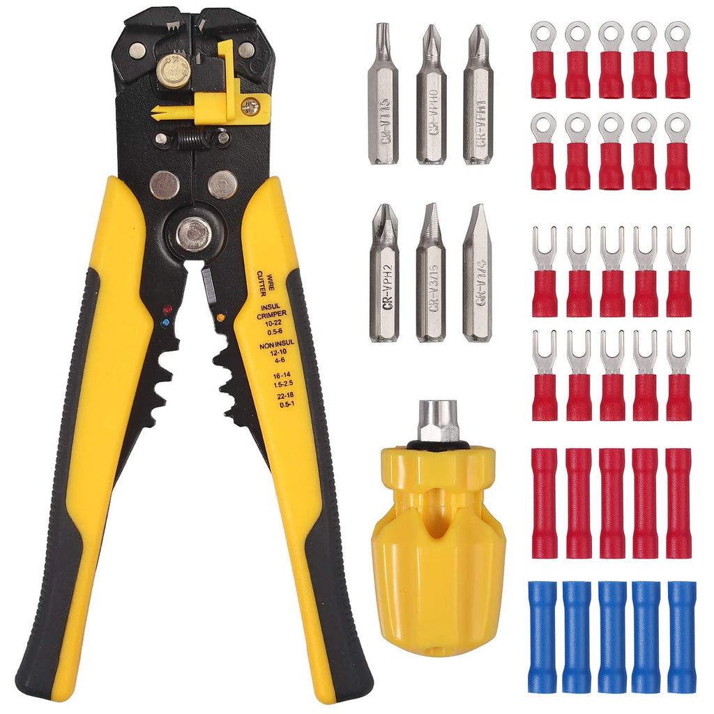 Kamtop Multifunctional Stripping Tool Diameter AWG10-24 Wire Pliers Set