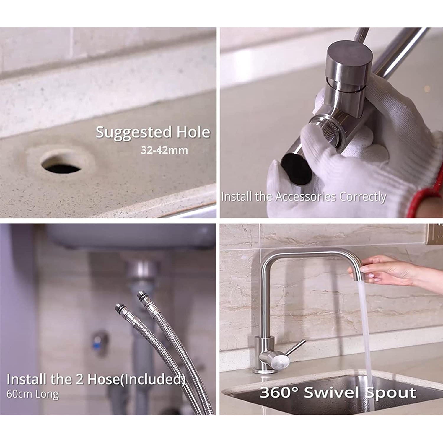 Kamtop 360° Swivel Kitchen Sink Taps