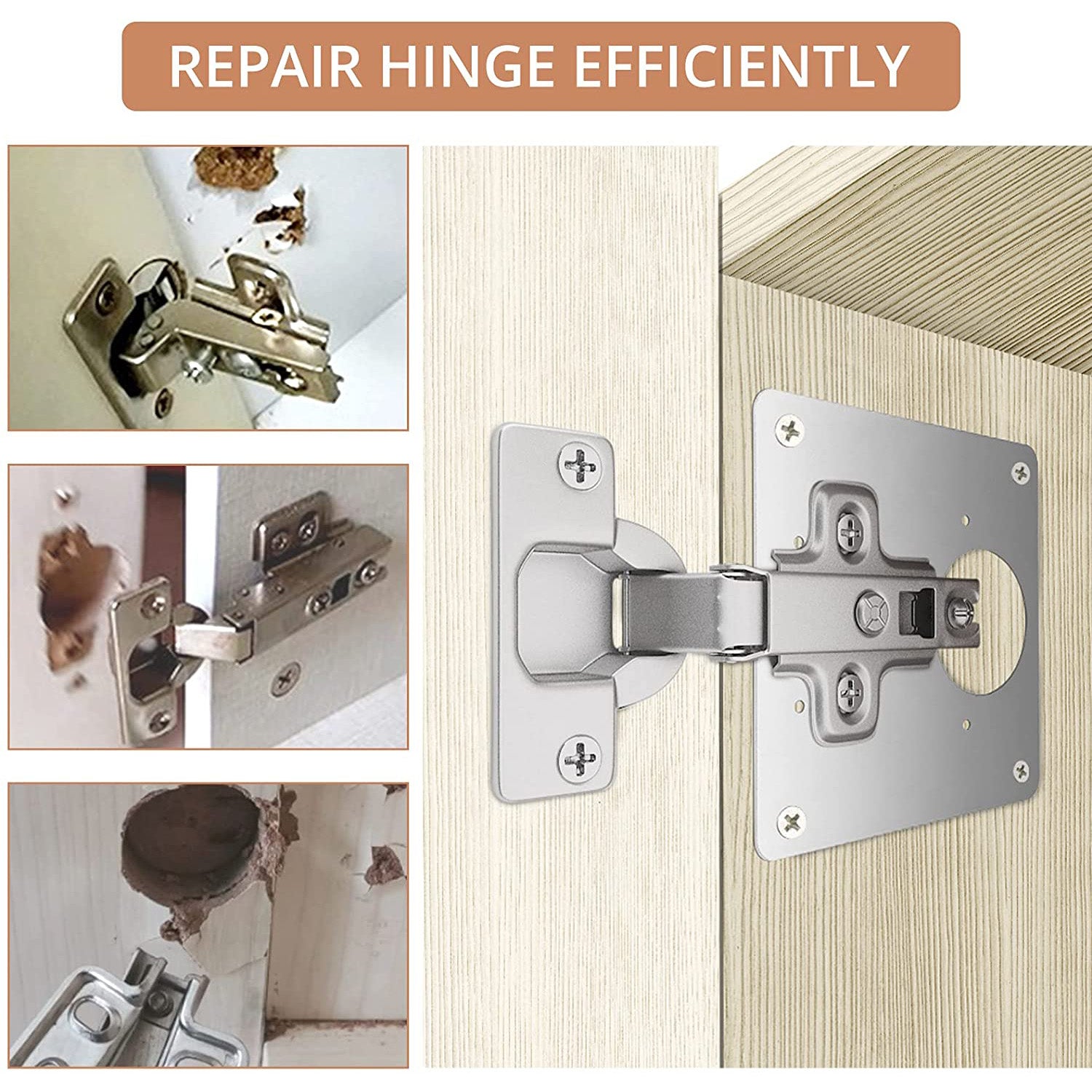 Kamtop 10 Pcs Hinge Repair Brackets