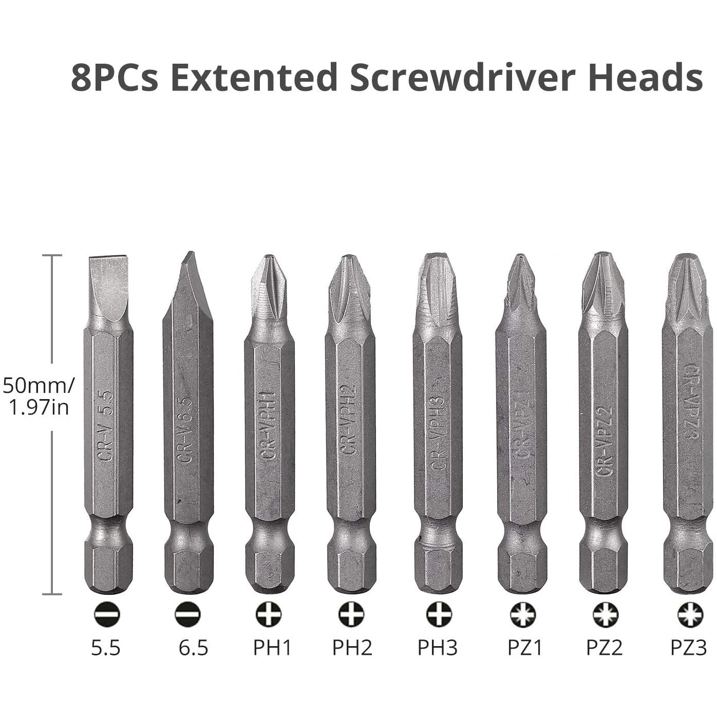 Kamtop 50 PCS Screwdriver Bits Set