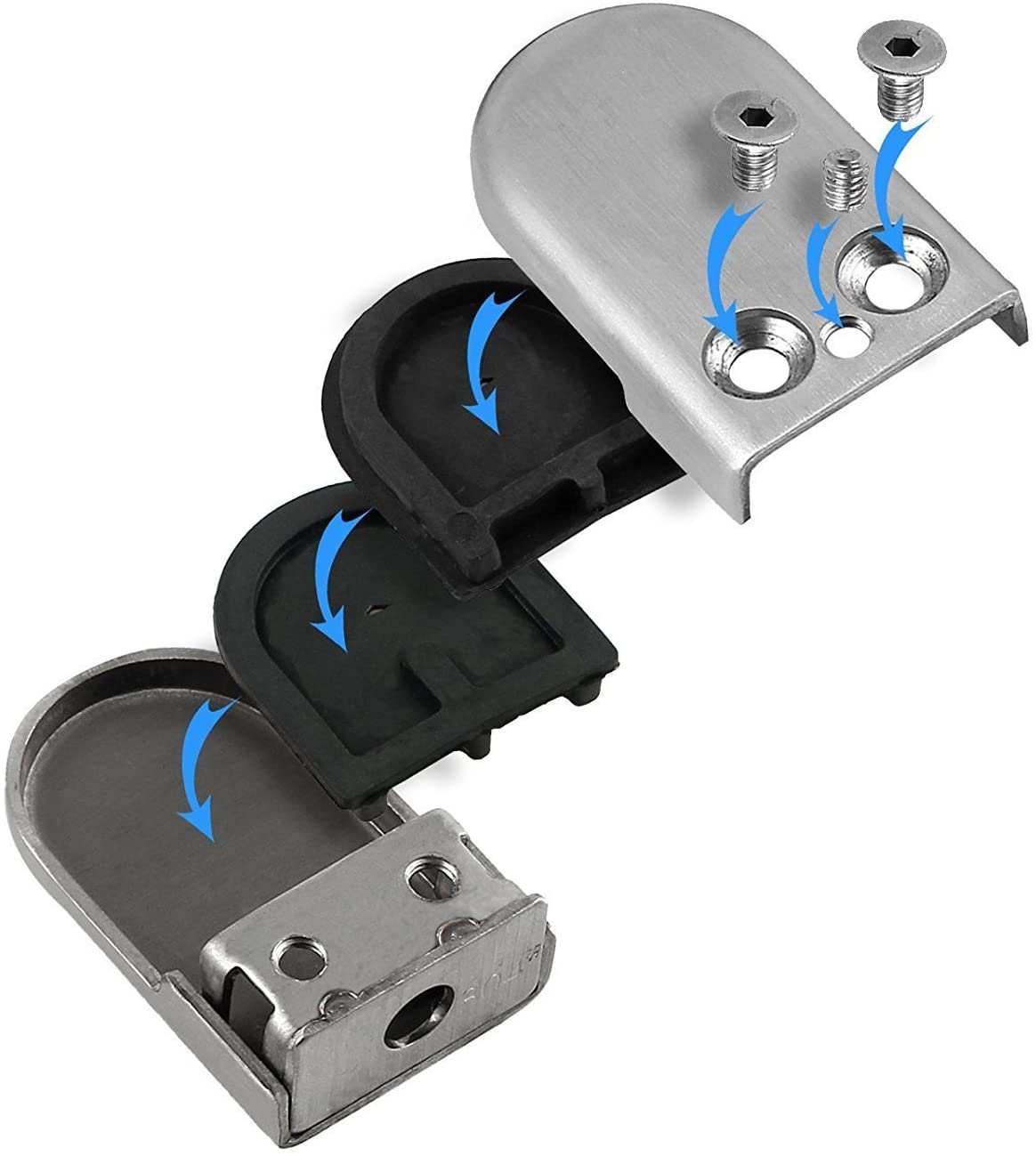 Kamtop Glass Clamps 8 PCS 6-8mm Stainless Steel 304