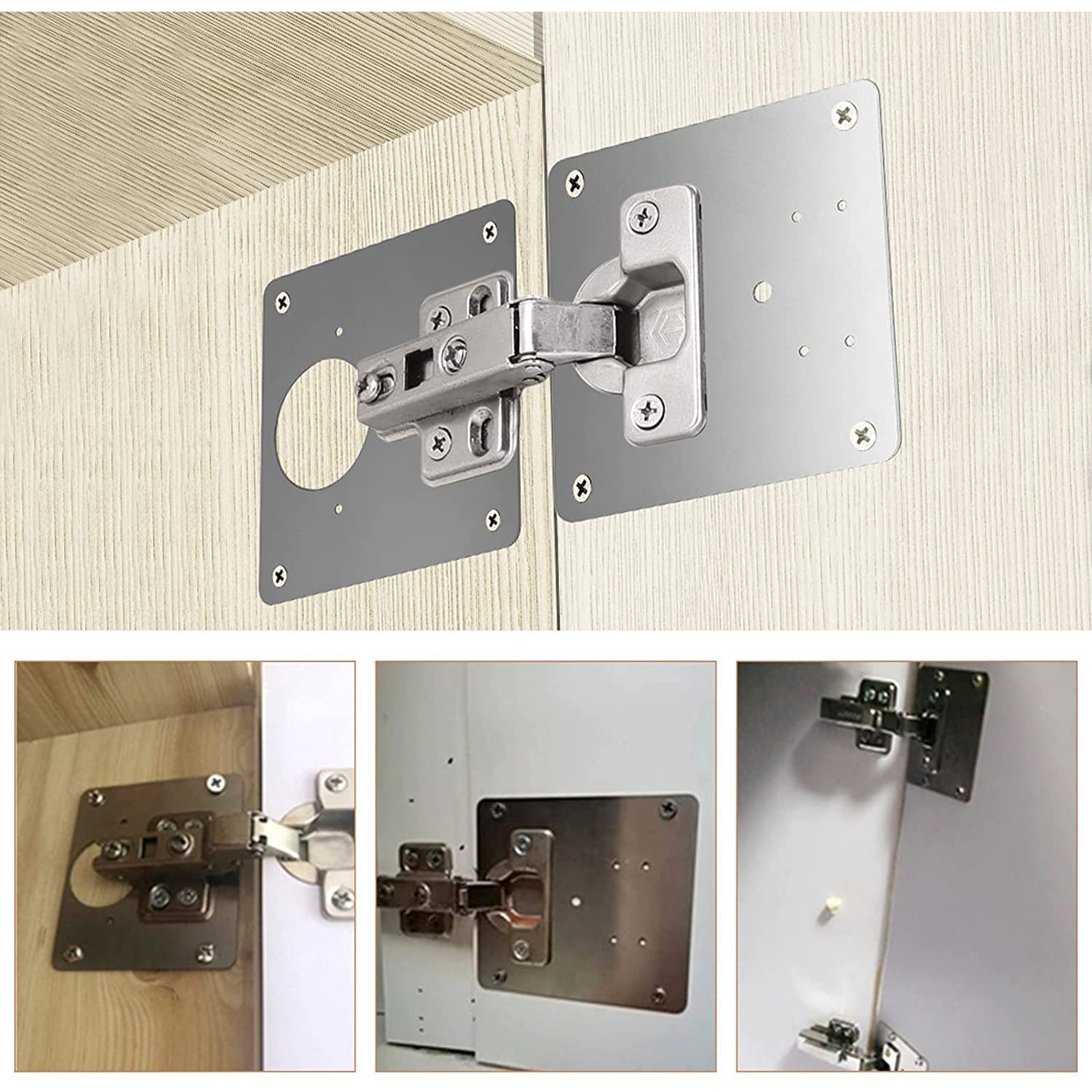 Kamtop 10 Pcs Hinge Repair Brackets