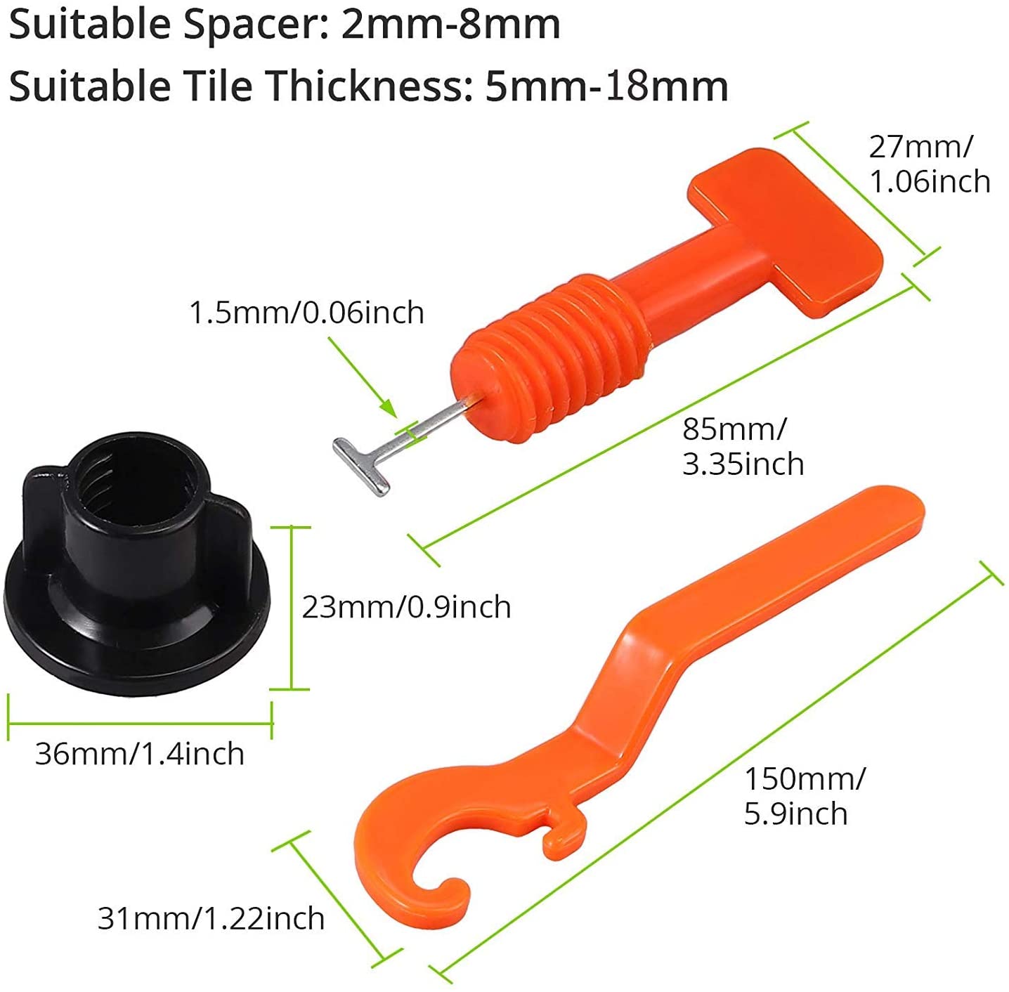 KAMTOP 50PCS Tile Leveling System
