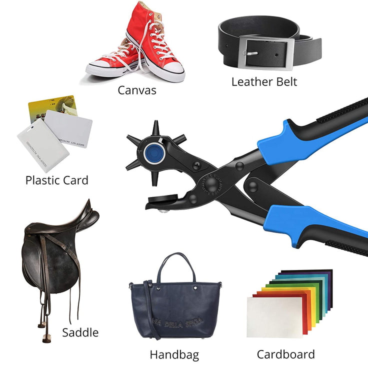 Kamtop Hole Punch Plier Set with 240pcs Leather Double Cap Rivets