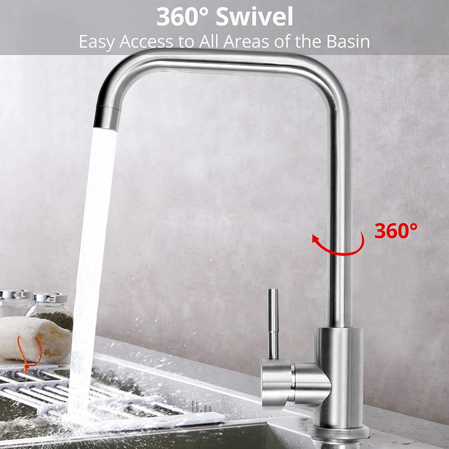 Kamtop 360° Swivel Kitchen Sink Taps