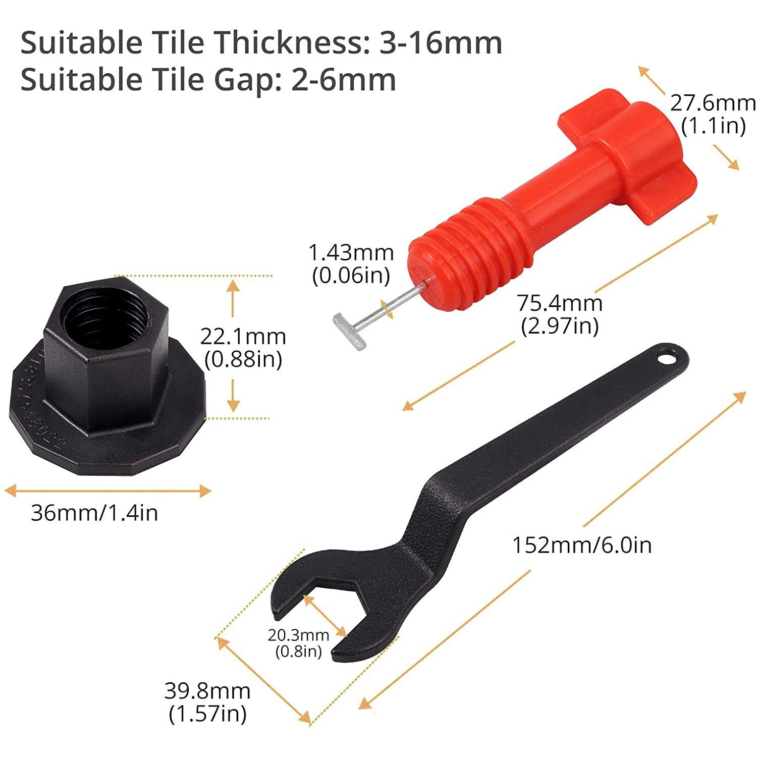 KAMTOP 25PCS Tile Leveling System