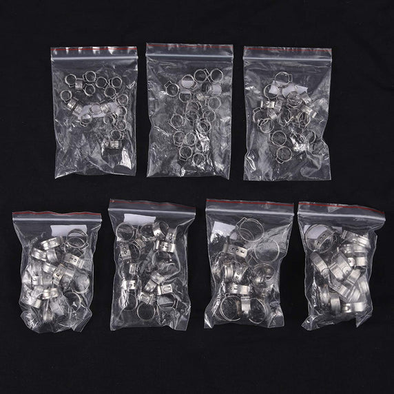 Kamtop 130 PCS Hose Clamps Rings 7-21mm