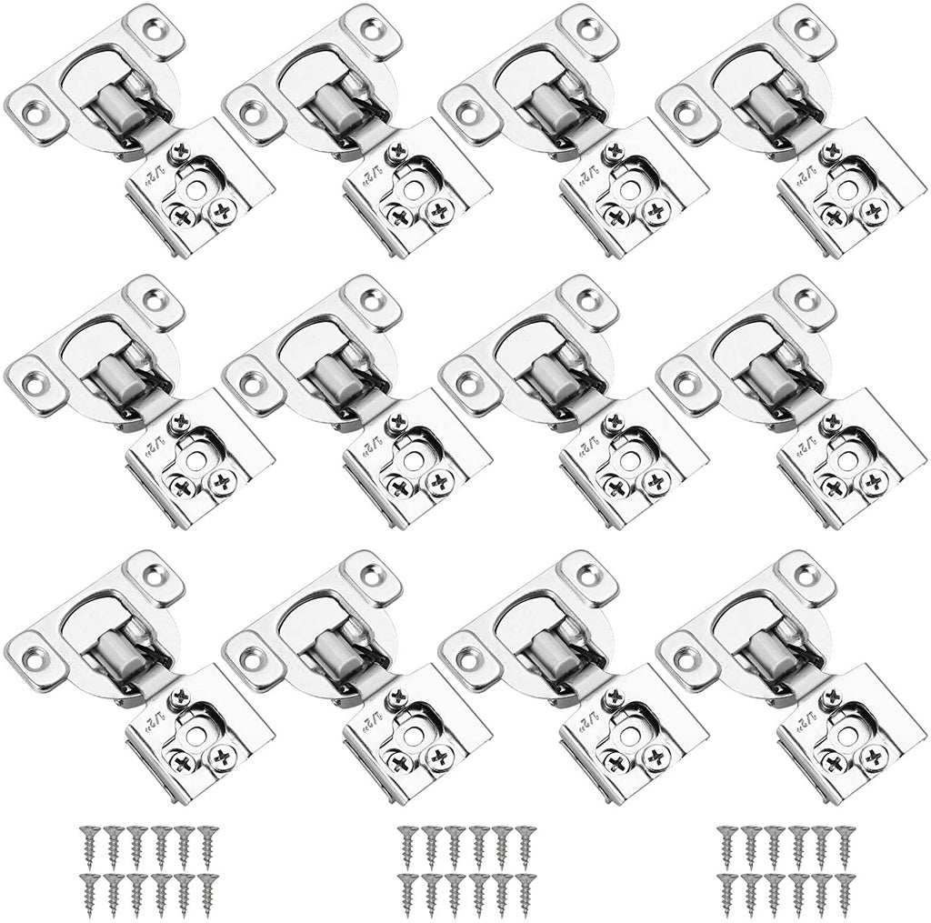Kamtop 1/2 inch 12PC Overlay Soft Close Hinges