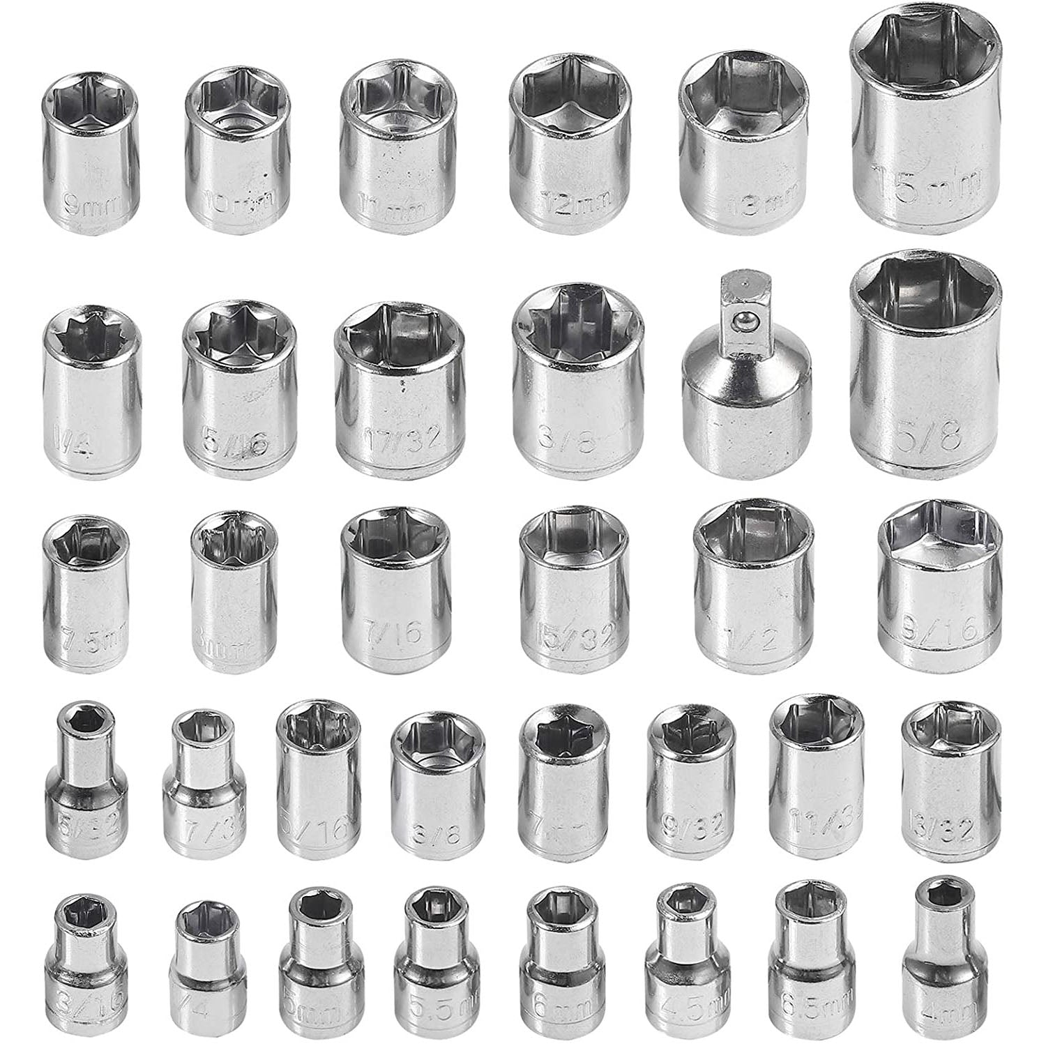 Kamtop 141 PCS Socket Bit Set Including Ratchet Handle