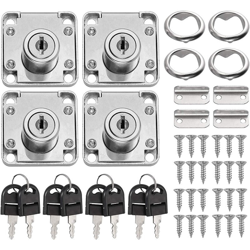 Kamtop 4PCS Cam Lock 22mm with Key Security