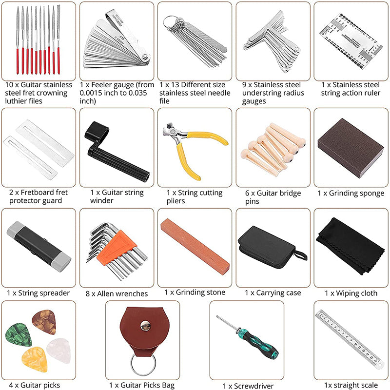 Kamtop 52 Packs Guitar Accessories Guitar Learning Tools